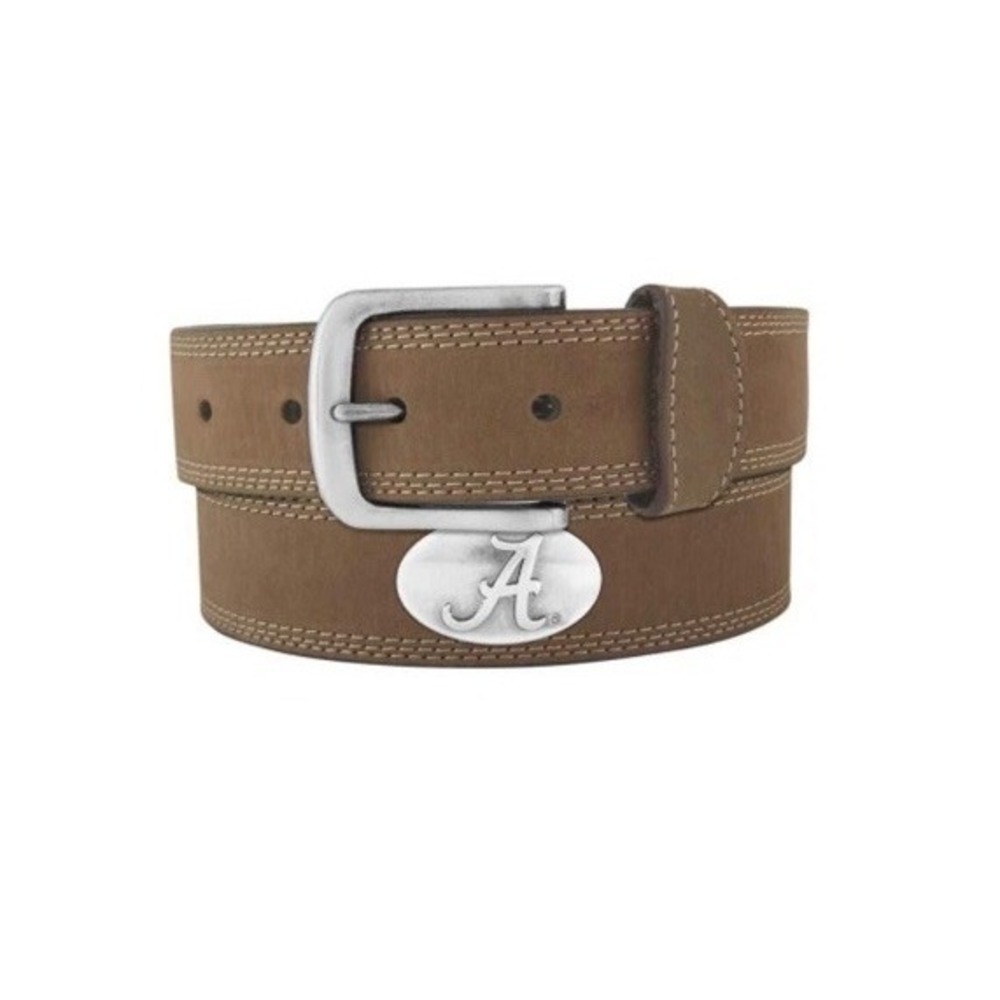 Zep-Pro‎ University Of Alabama Brown Leather Crazy Horse Concho Belt Size 38